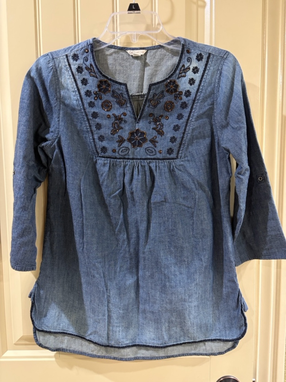 Pullover Denim Shirt by Cato Brand. EUC!
